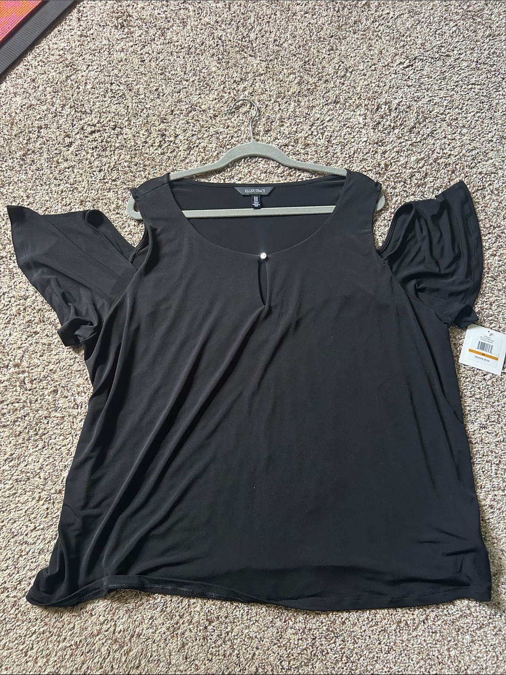 Ellen Tracy Plus Size Cold Shoulder Blouse NWT